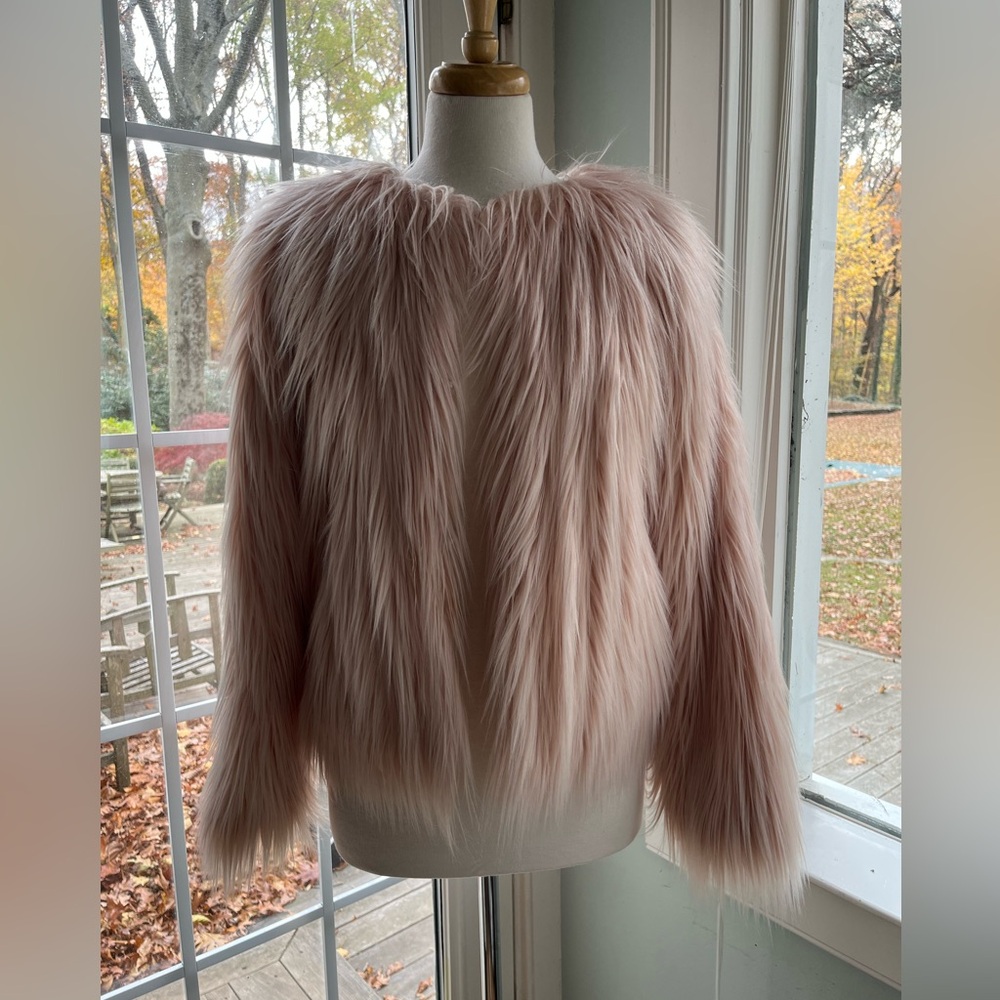 Pink Faux Fur Jacket Size M